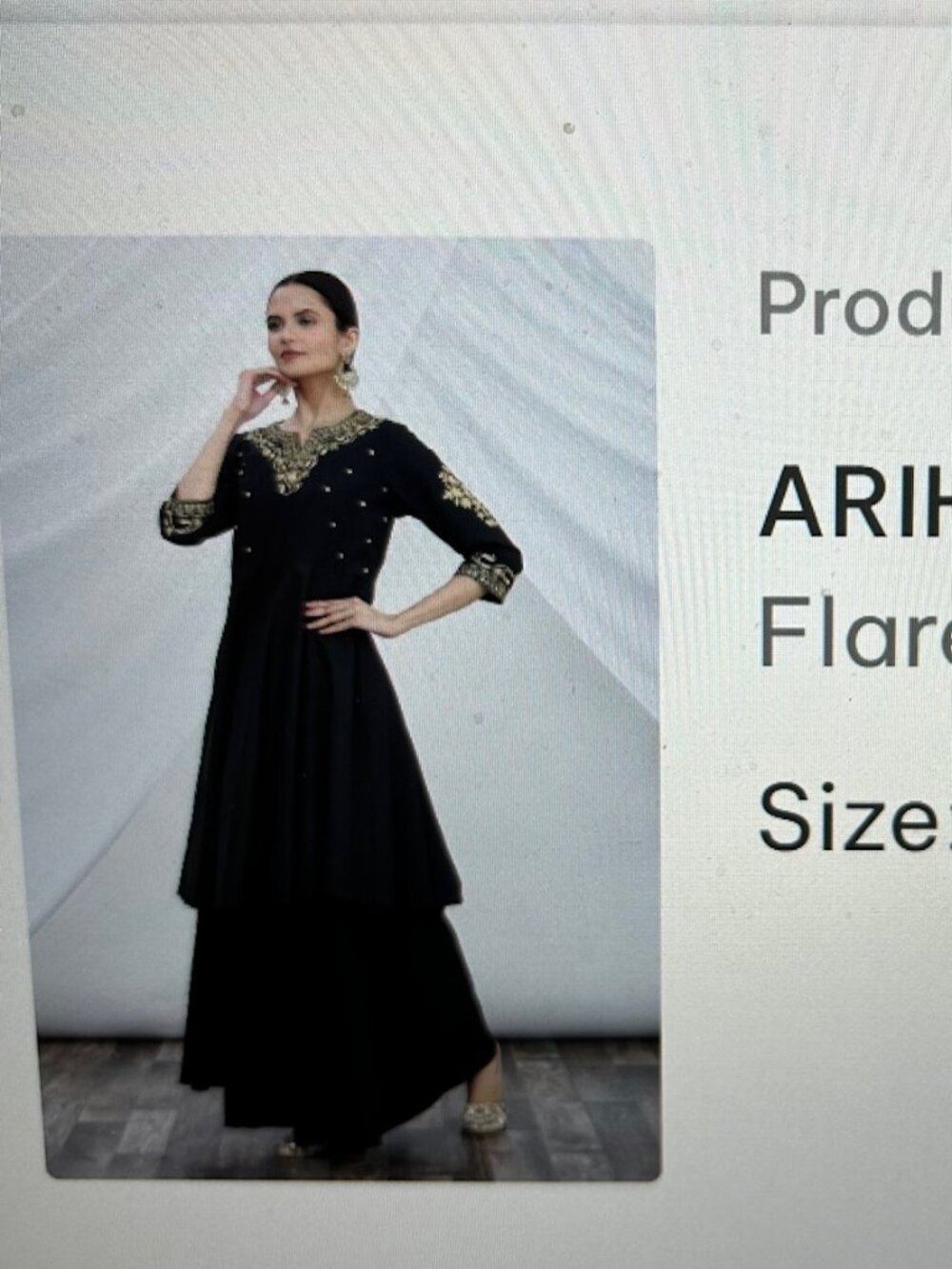 Indian Designer Flare Kurta and Skirt Set